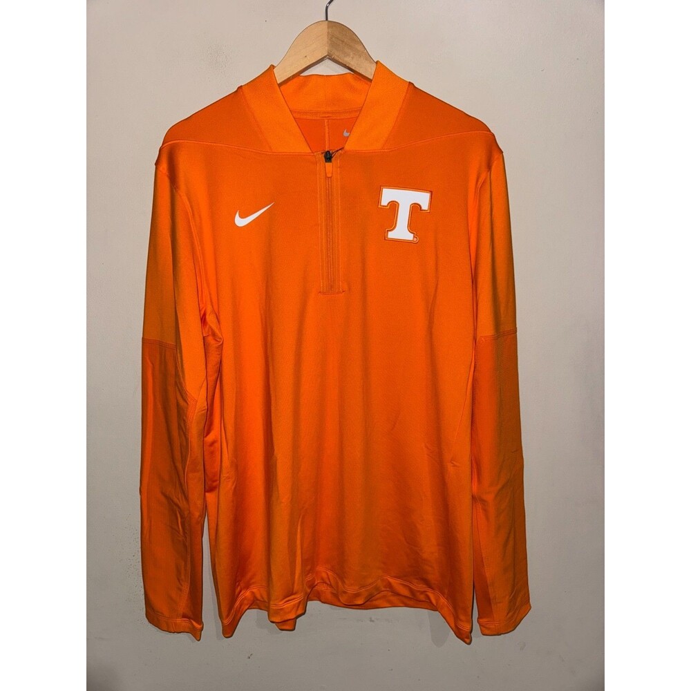 Men's L Nike Tennessee Volunteers Team Issued Sideline Coach 1/2 Zip Jacket NEW